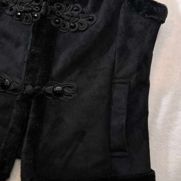 Coldwater‎ Creek Black Polyester Faux Lined Vest Size Medium - Picture 6 of 12